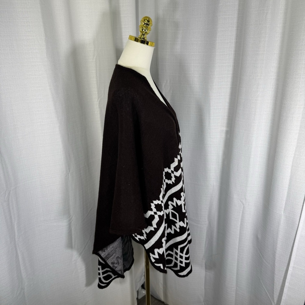 NWOT Ariat Womens Mary Cape Wrap Poncho Chocolate Brown Western Cowgirl Rodeo OS - Picture 5 of 12